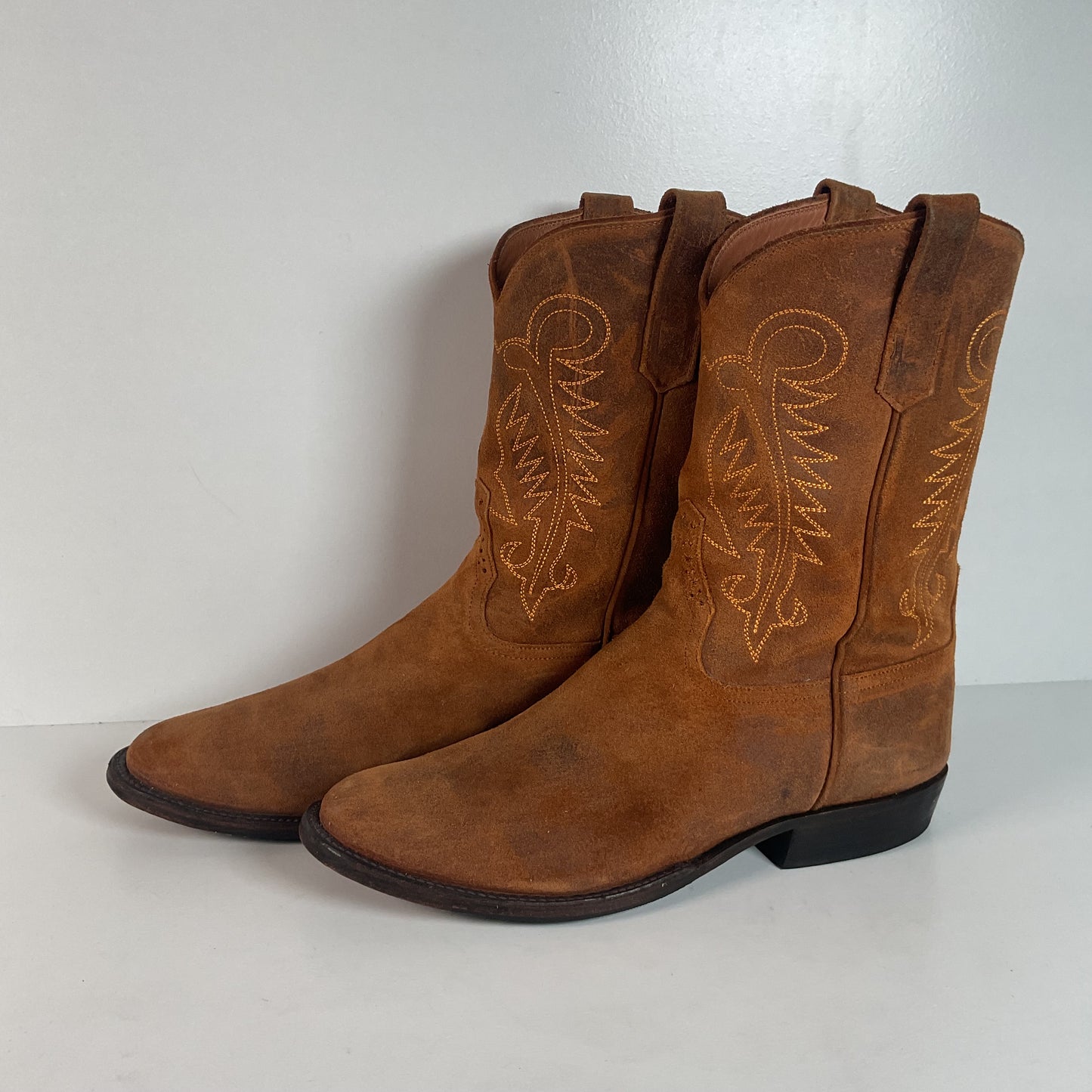 Rios Of Mercedes Kudu Suede Roper Boots | USA Made | Waxy | 12 D