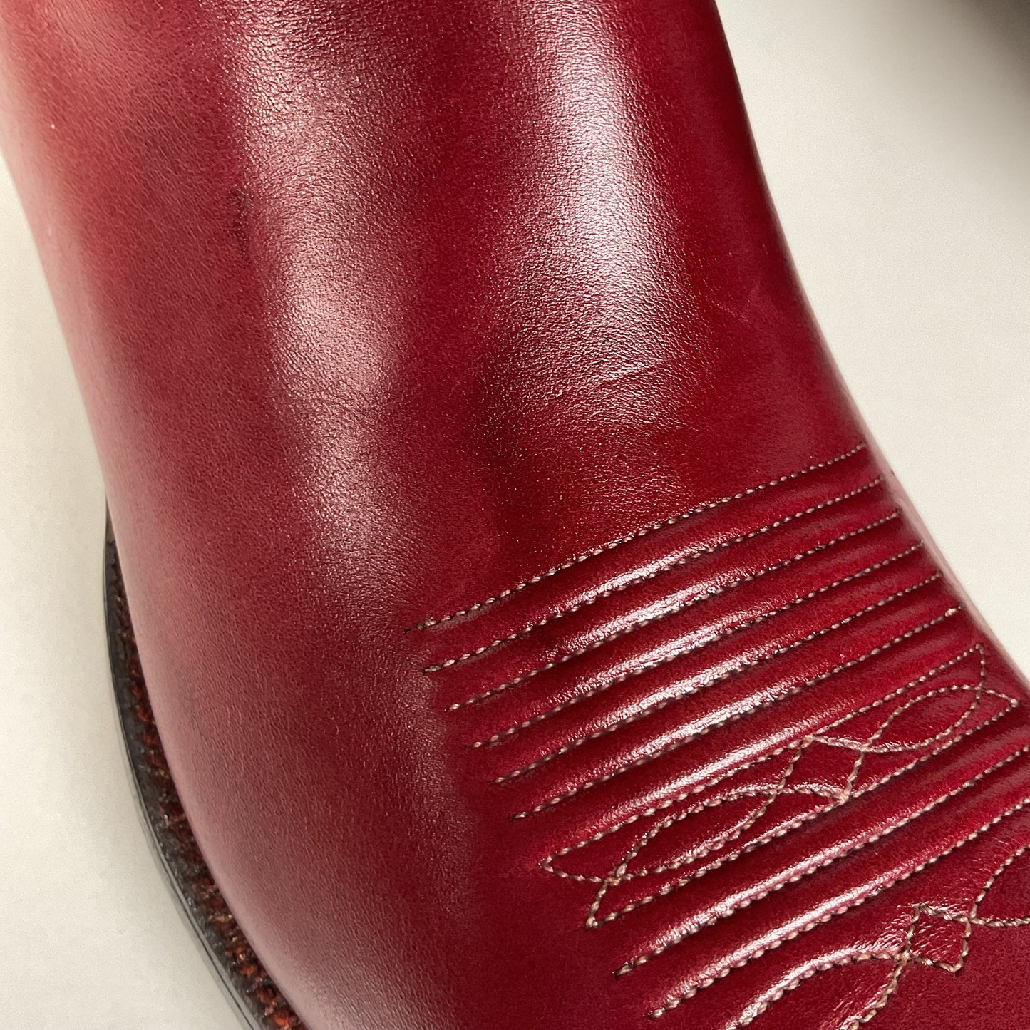 Vintage Lucchese San Antonio Cowboy Boots | Burgundy | Men’s 9 D