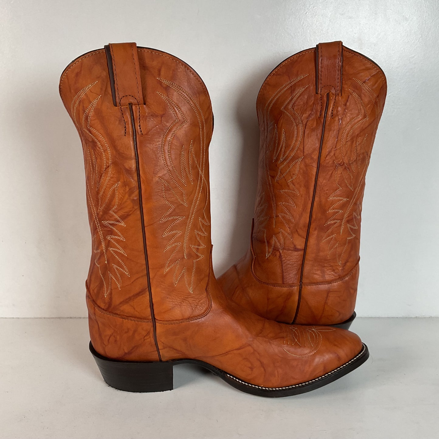Vintage Justin Redwood Cowboy Boots | Original Box | USA Made | 10.5 D