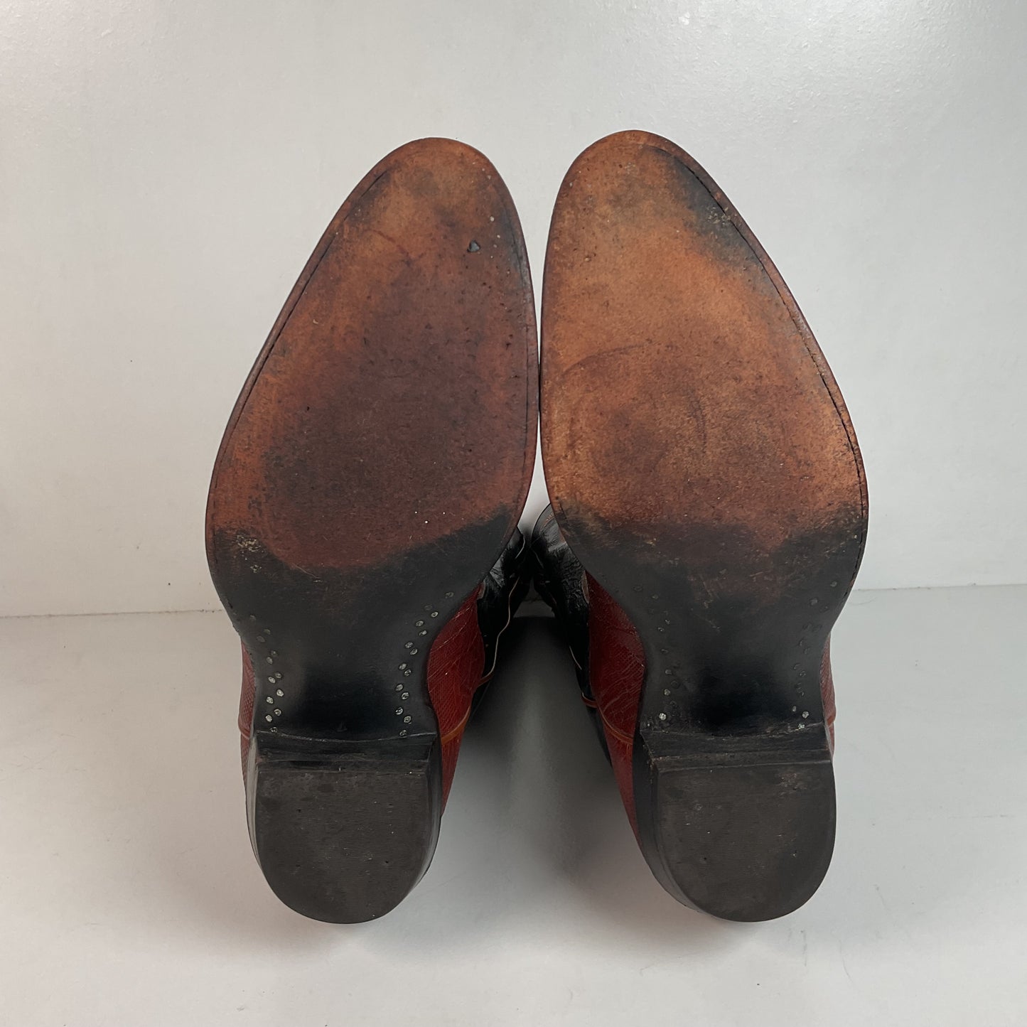 Larry Mahan Teju Lizard Cowboy Boots 10 EE Peanut Brittle