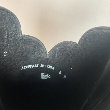 Justin Reba Tall Cowgirl Boots | Black Ostrich Quill | USA Made | 8 B