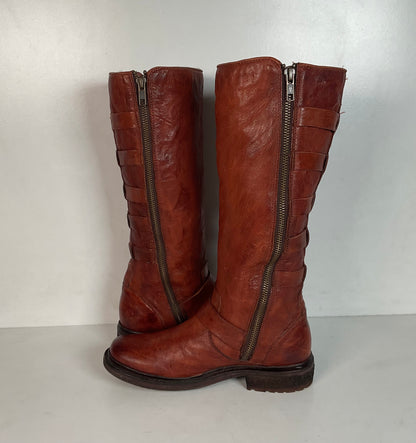 Frye Women’s 14.5” Valerie Shearling Sherpa Harness Boots 6 B Winter