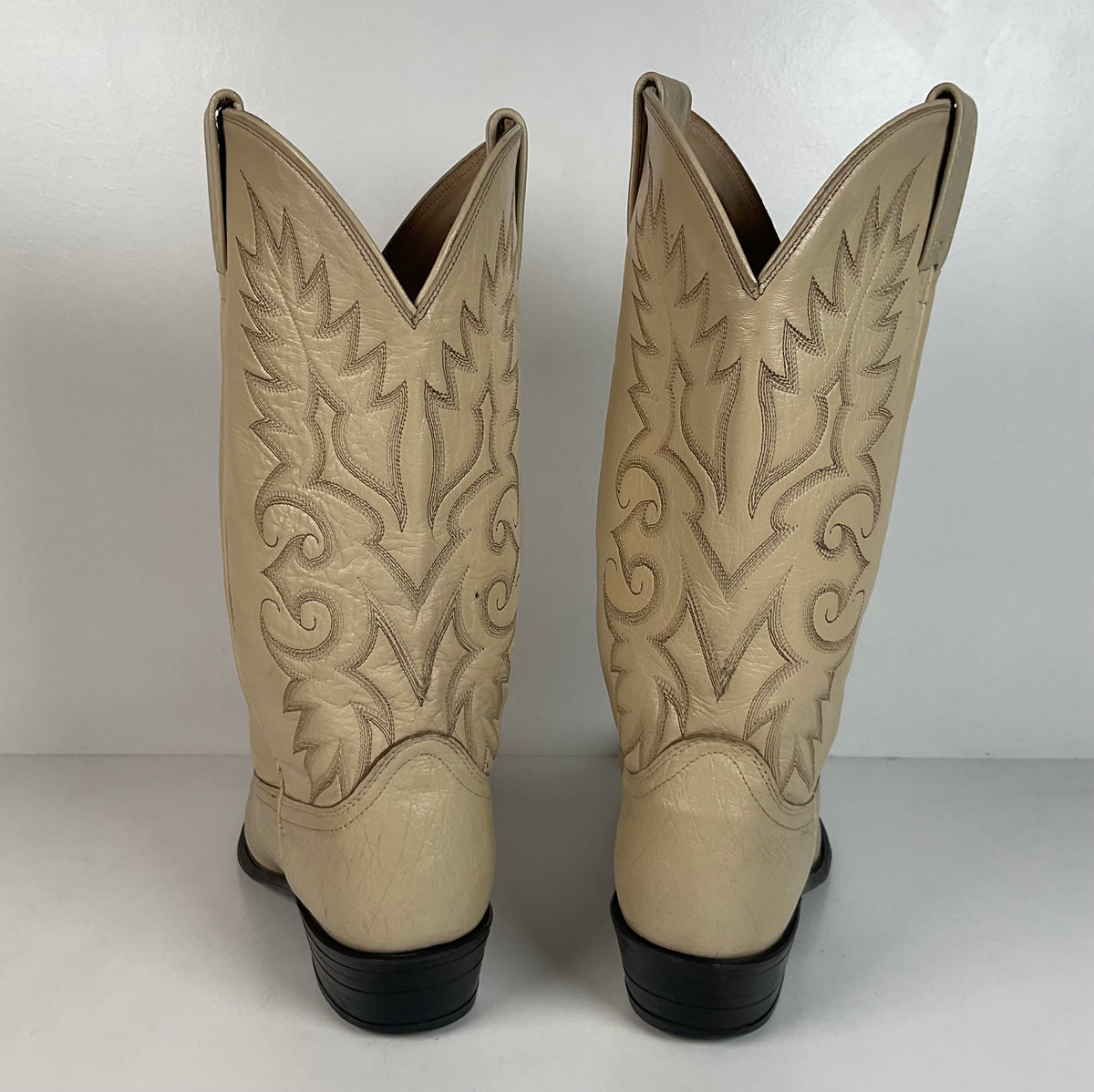 Vintage Dan Post Smooth Ostrich Cowboy Boots | Exotic | USA Made | 10.5 D