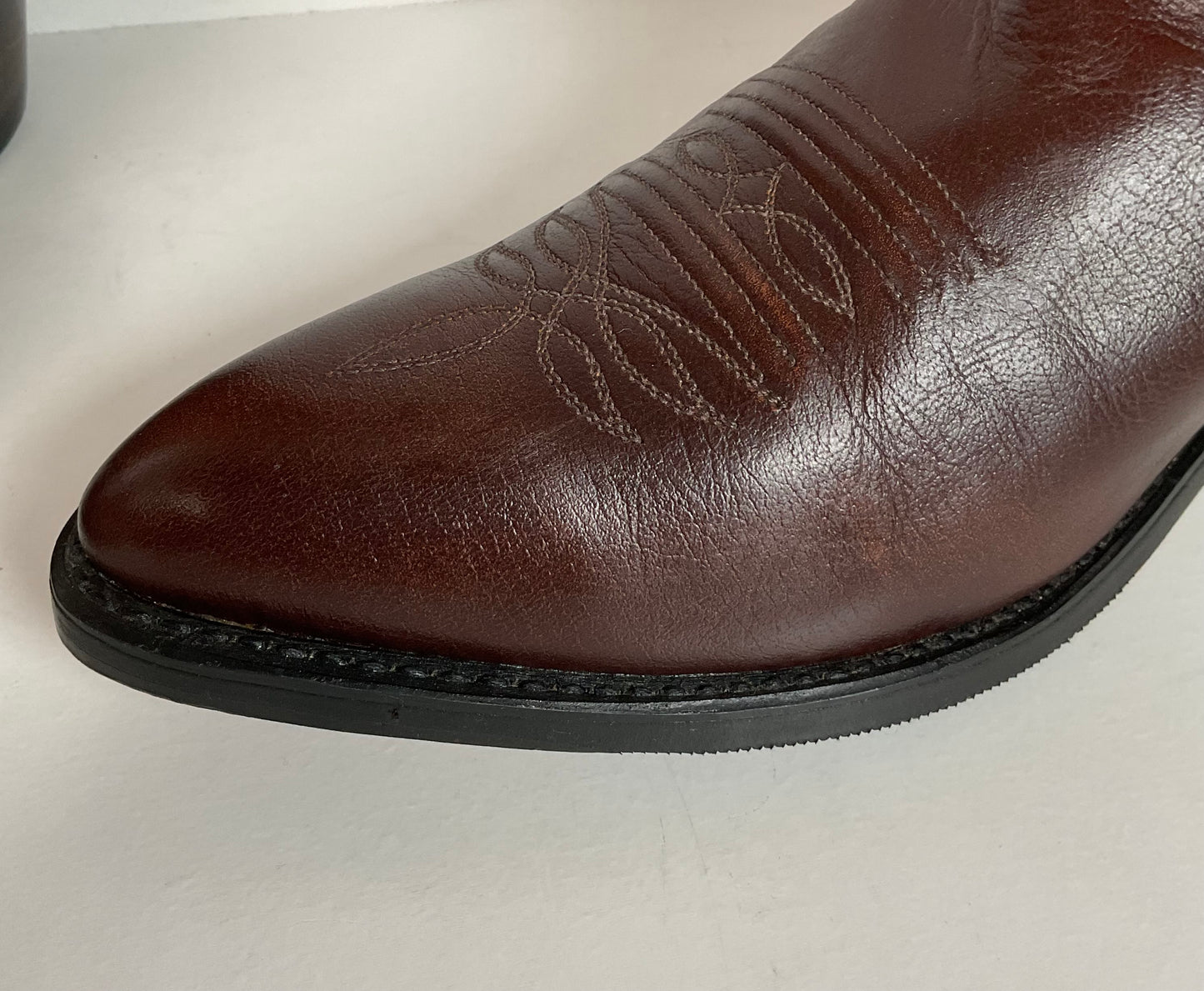 Vintage J. Chisholm Cowboy Boots | Tooled Inlays | USA Made | Men’s 8.5 D