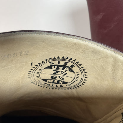 Western Snakeskin Stiletto Boots | Burgundy Python | Men’s 7.5 | Women’s 9