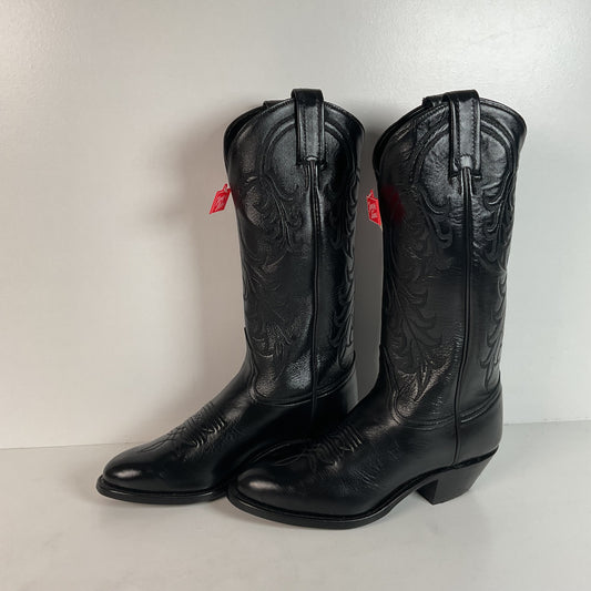 Tony Lama Longhorn Cowgirl Boots | Black Calf | Original Box | Women’s 6 M