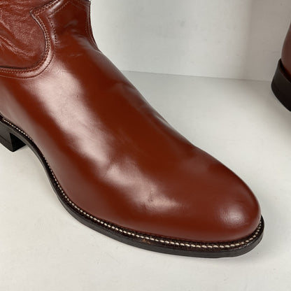 Justin Classic Roper Boots | USA Made | Brown Calfskin | Men’s 13 D