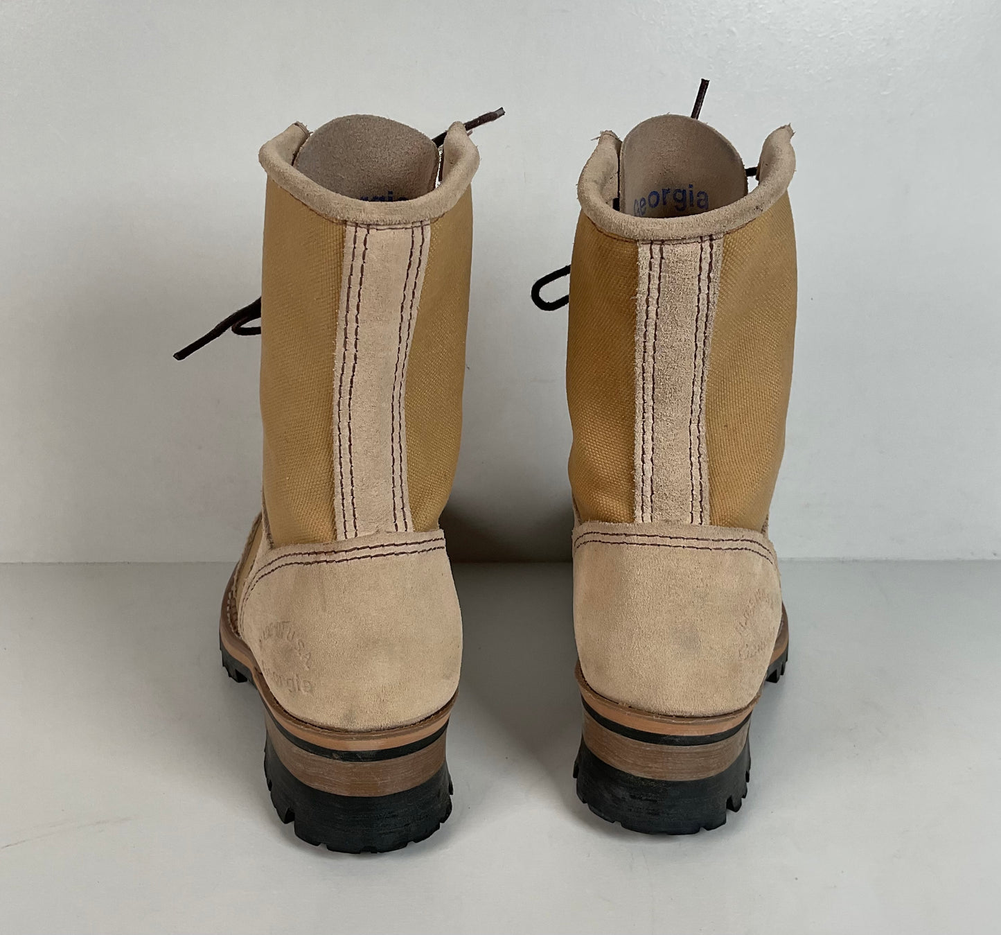 Vintage Georgia Safety Toe Combat Boots | Desert Suede | 5.5 E |Women’s 7