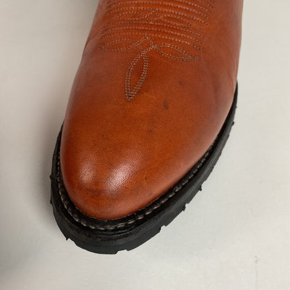 Tony Lama Classic Brown Cowboy Boots | Vibram Lug | 12 D