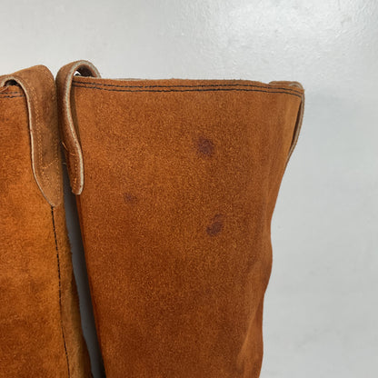 1970s Texas Suede Harness Boots 9 D USA Made Rough Out