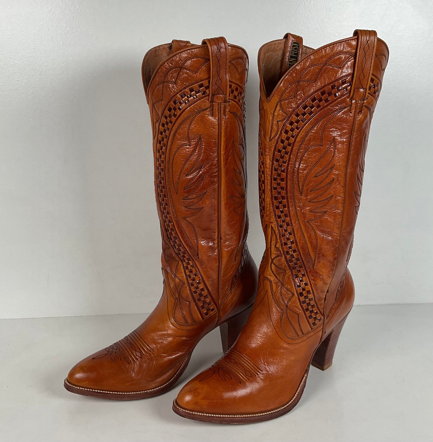 Vintage Dan Post Cowgirl Boots | Spanish Collection | Stacked Heel | Women’s 7.5