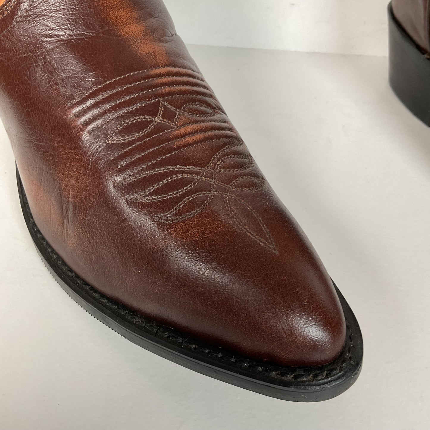 Vintage J. Chisholm Cowboy Boots | Tooled Inlays | USA Made | Men’s 8.5 D