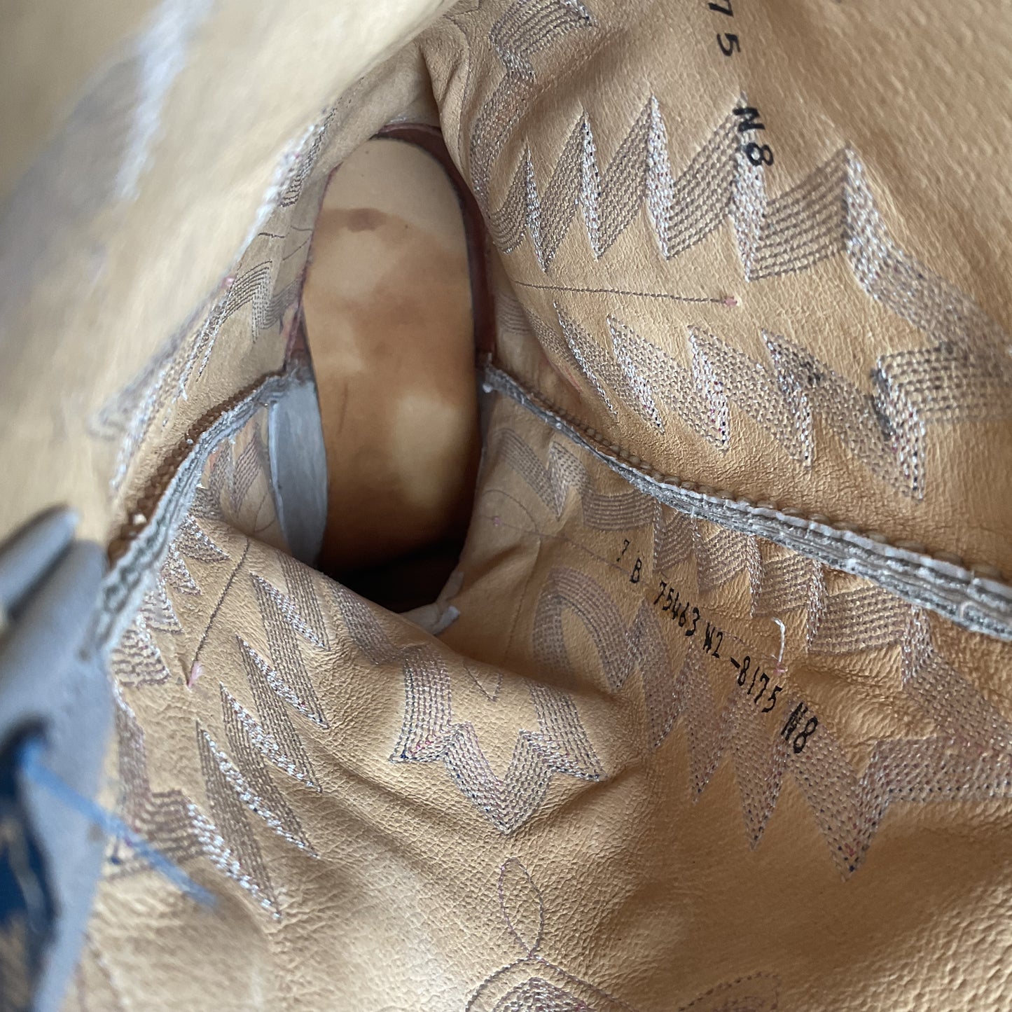 Vintage Panhandle Slim Taupe Cowgirl Boots 7 B Hand Crafted