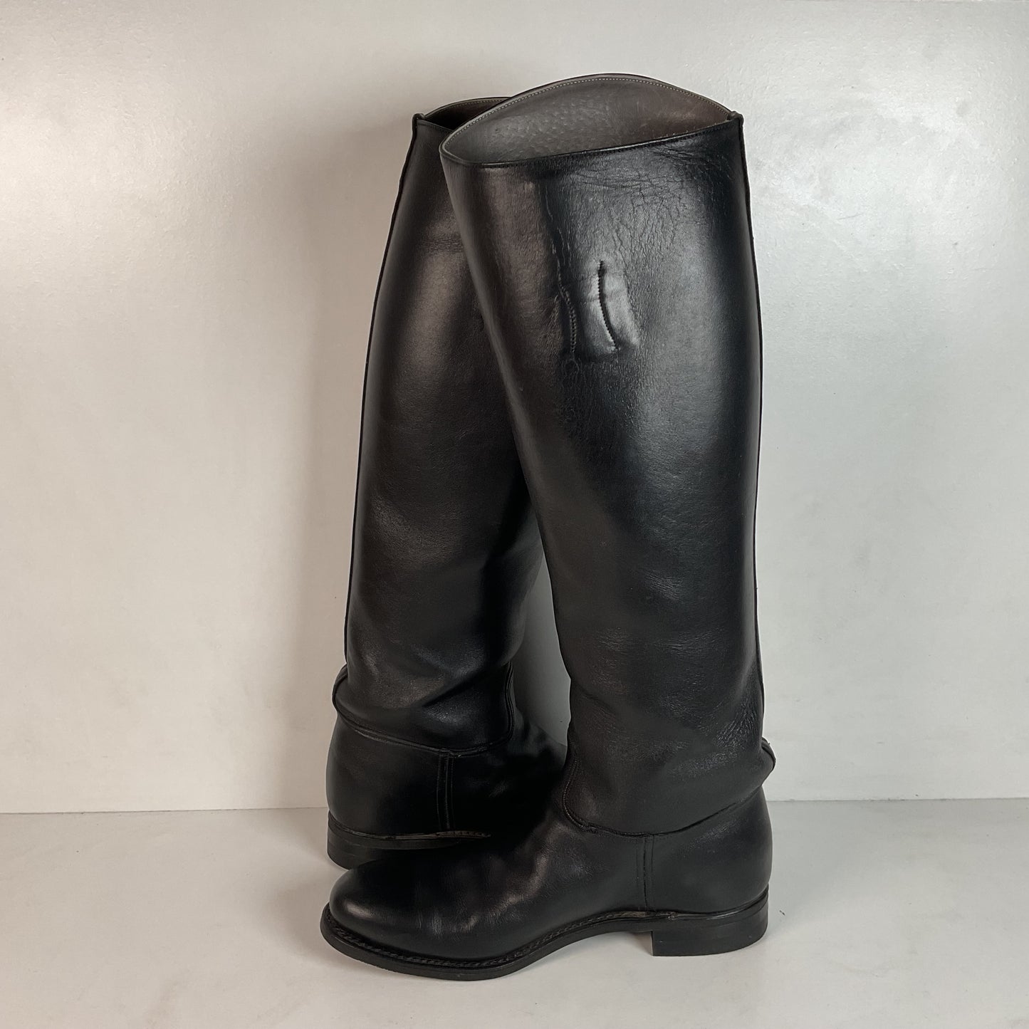 Dehner Women’s Stock Riding Dress Boots 7.5 C USA Made Cloth Pull