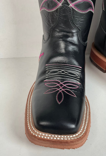 Justin Breast Cancer Awareness Cowgirl Boots | USA Made | Square Toe | 8 B