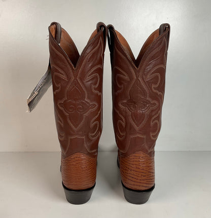 Vintage Nocona Shark Skin Cowboy Boots 9 E USA Made Exotic