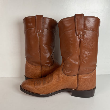 Vintage J. Chisholm Bullhide Roper Boots 9 D USA Made Original Box