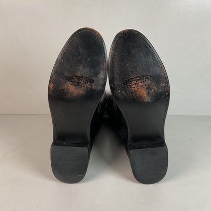 Lucchese 2000 Exotic Smooth Ostrich Roper Boots 9.5 D Made in Texas