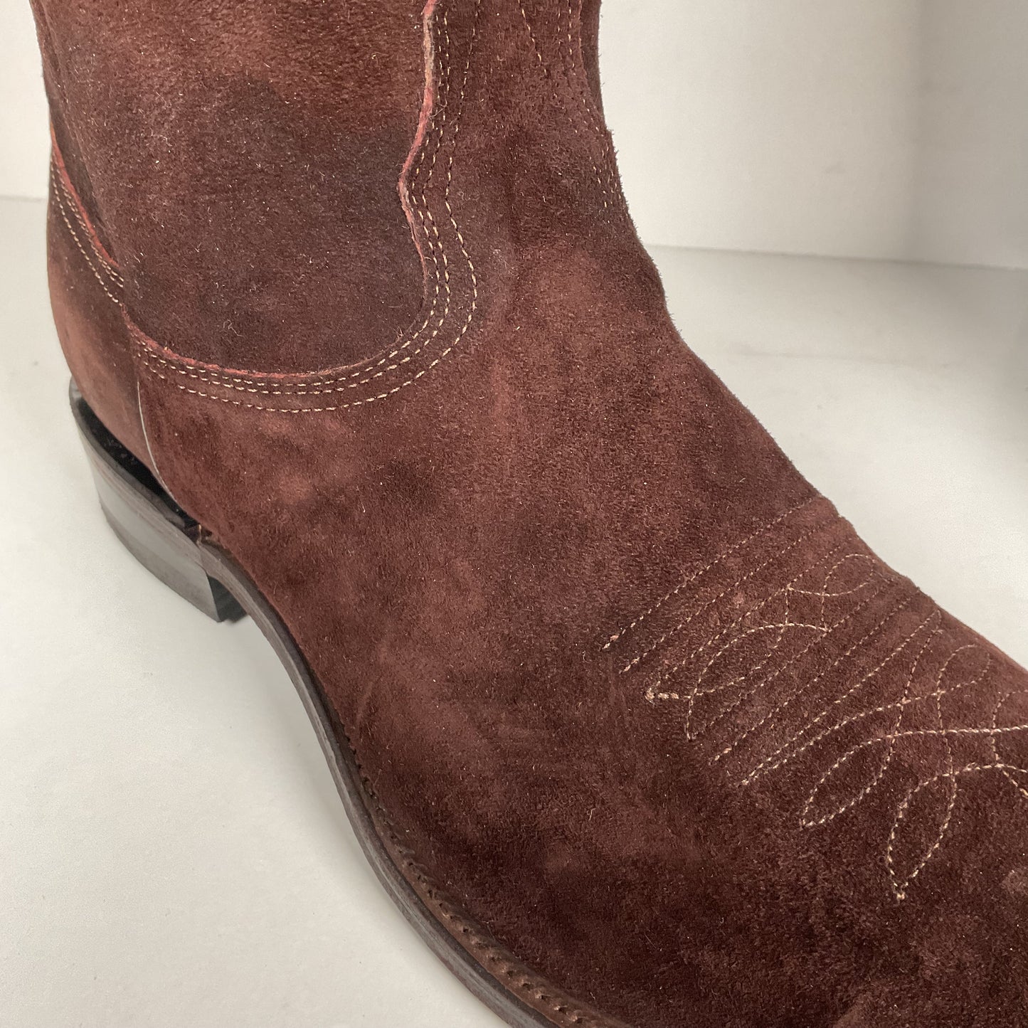 Vintage Nocona Pig Skin Suede Cowboy Boots | USA Made | Men’s 9.5 EE