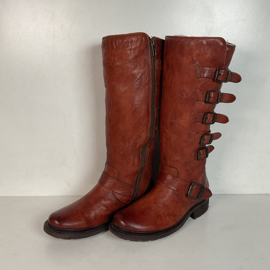 Frye Women’s 14.5” Valerie Shearling Sherpa Harness Boots 6 B Winter