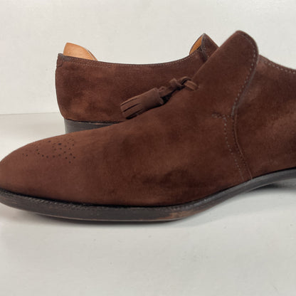 John Lobb Suede Tassel Loafers | Madison | UK 7.5 E | US 8.5 D