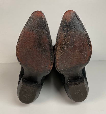 Vintage Larry Mahan Cowboy Boots | Pony Hair on Cowhide | Triad | Men’s 9.5 B