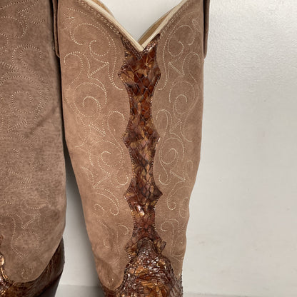 Vintage Dan Post Anaconda Cowgirl Boots | Metallic | USA Made | Women’s 7.5 M