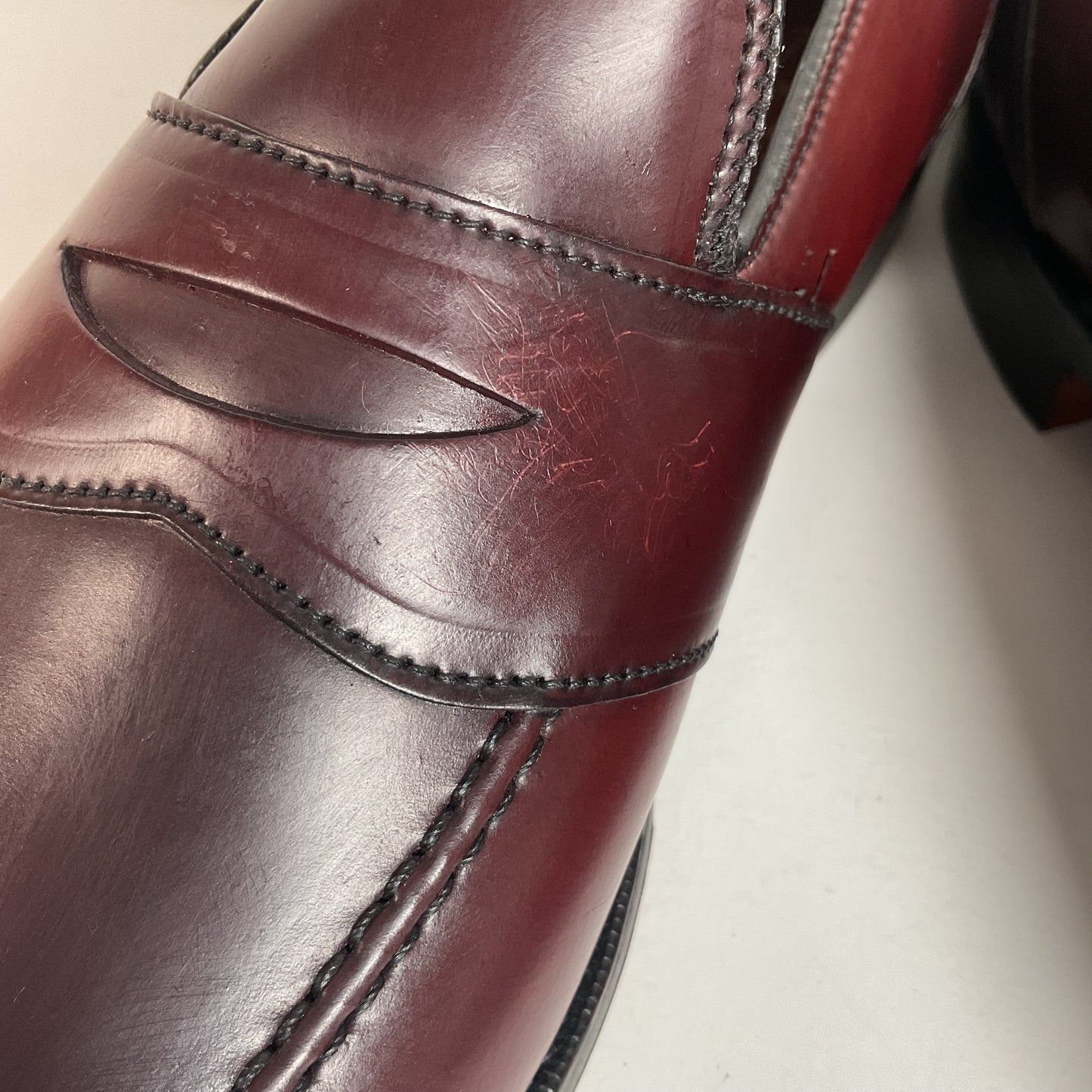 Vintage Hanover LB Shepard Penny Loafers 10 D Genuine Shell Cordovan USA Made