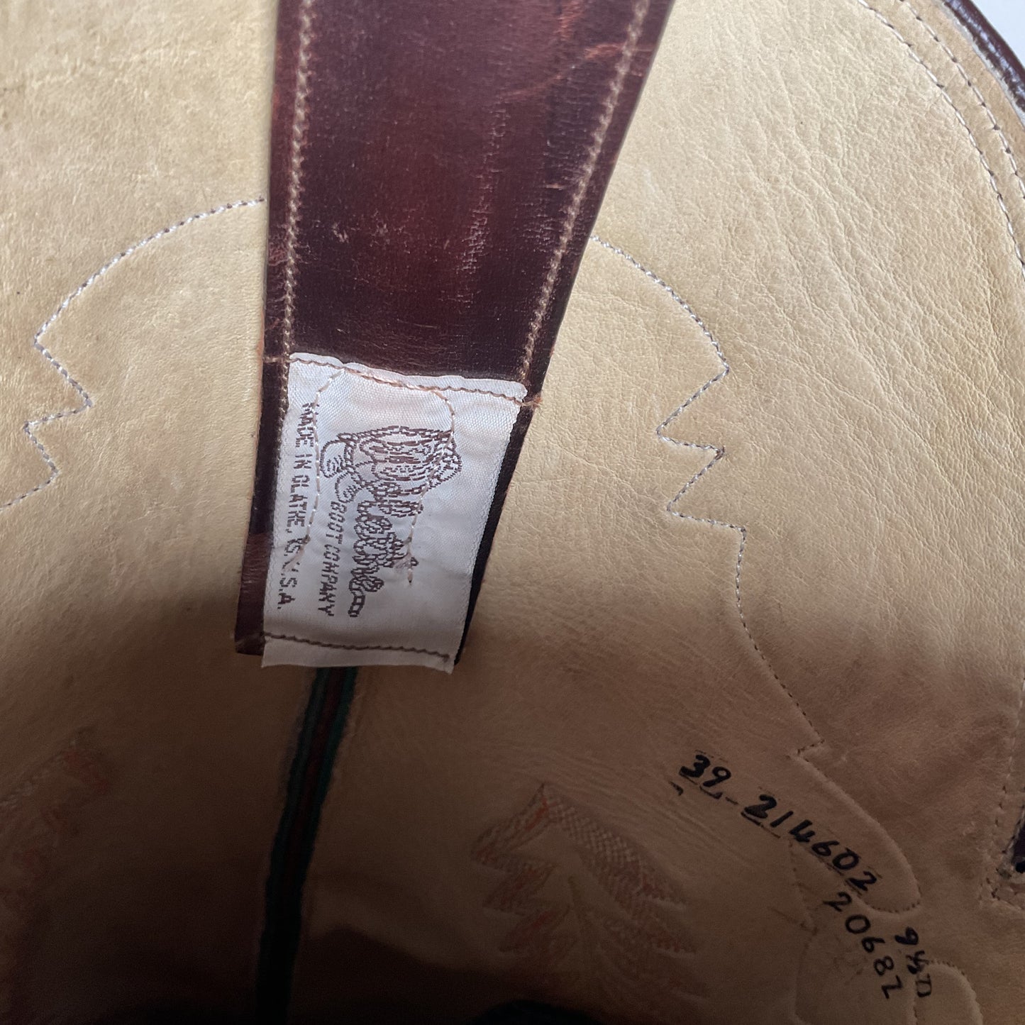 Olathe Tall Top Cowboy Boots 9.5 D USA Made Buckaroo