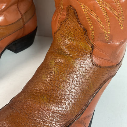 Vintage Justin Algonquin Toe Cowboy Boots | Old Fort Worth Label | Men’s 10.5 D