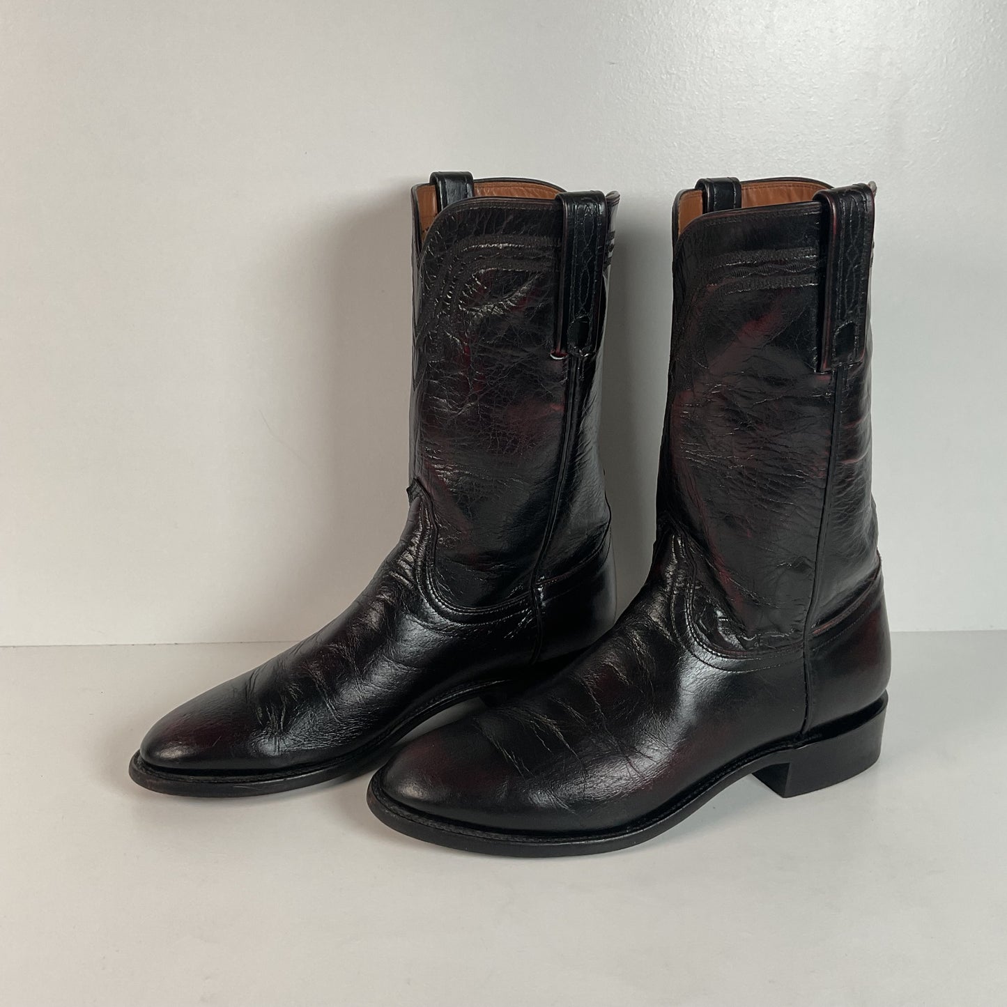 Lucchese 2000 Majestic Roper Boots | Cowboy | Black Cherry | Men’s 8 D