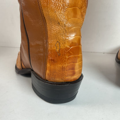 Vintage Tony Lama Ostrich Leg Cowboy Boots | Gold Label | Men’s 7 D | Women’s 8