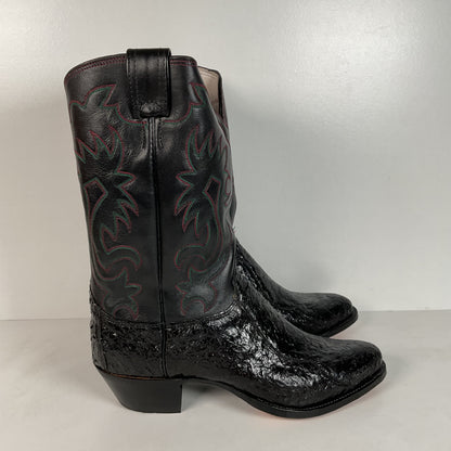 Vintage Olathe Sea Bass Cowboy Boots | Exotic | USA Made | 13 EE