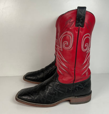 Justin Bent Rail | Exotic Wildebeest Cowboy Boots | USA Made | Men’s 12 D