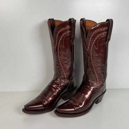 Lucchese 1883 Patent Leather Cowgirl Boots | USA Made | Women’s 6 B
