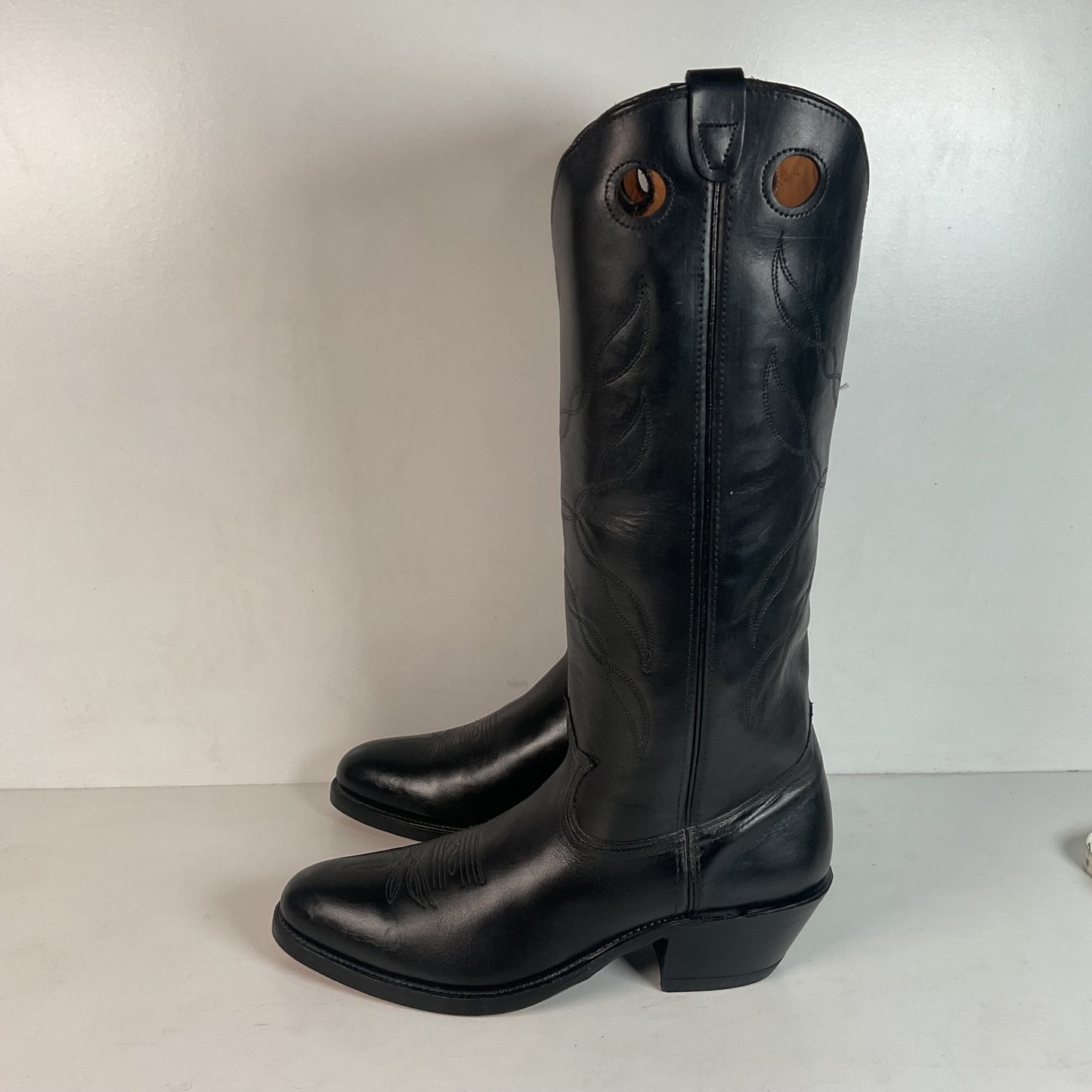 Vintage Double H Tall Buckaroo Cowboy Boots 11 D Old Label USA Made