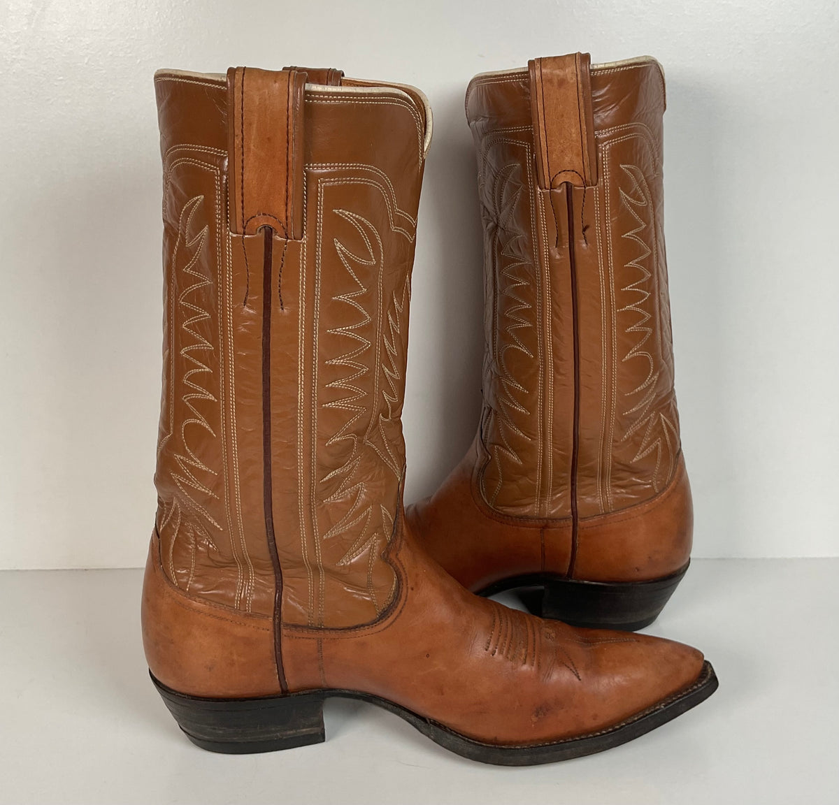 Vintage Justin Fort Worth Cowboy Boots | X Toe | White Label | Men’s 7 D
