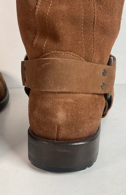 Frye Men’s Suede Engineer Harness Boots 10 D Brown