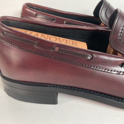 Vintage 1970s Hanover Handsewn Moccasin Loafers 10 D Genuine Shell Cordovan