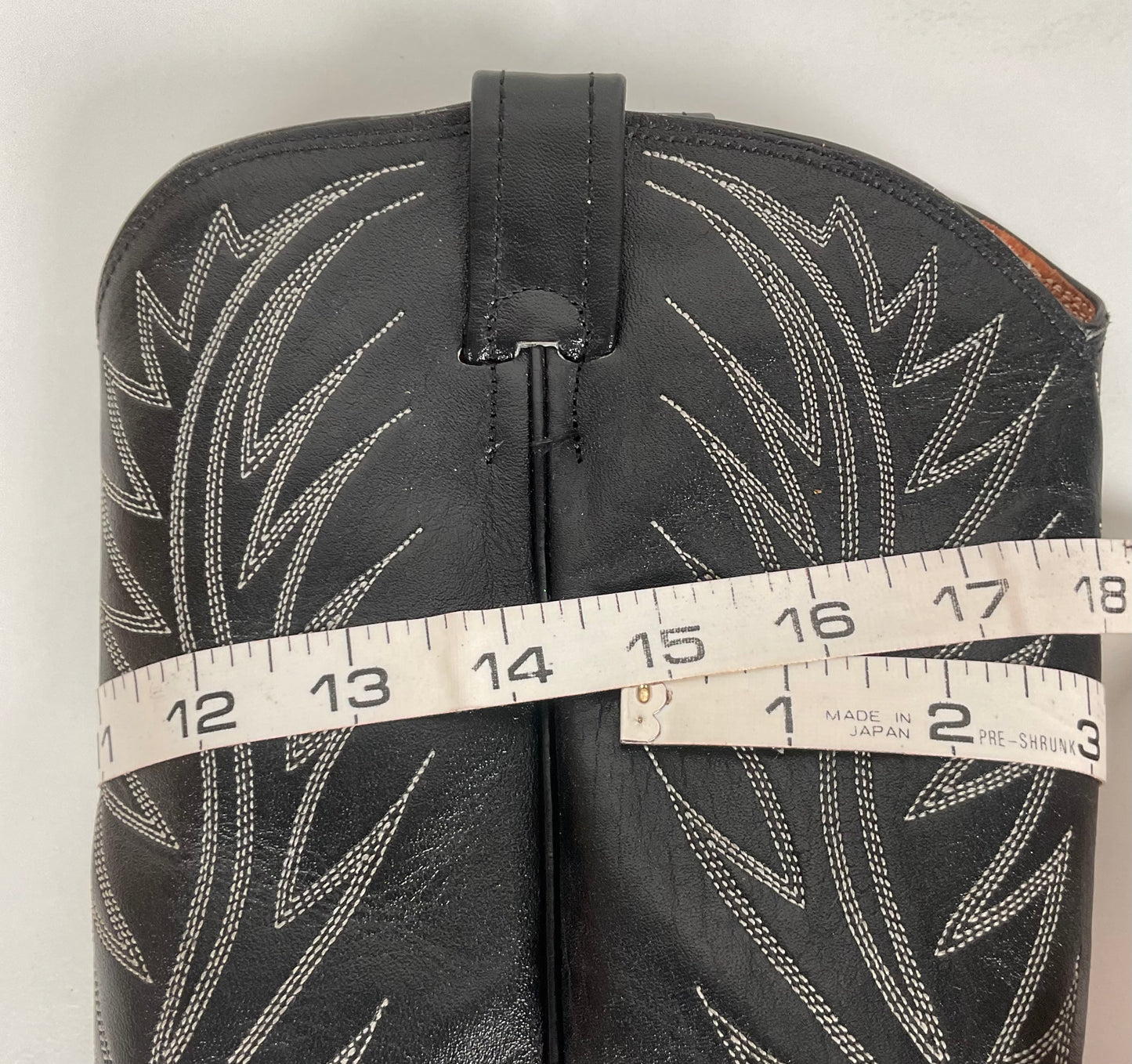 Vintage Nocona Cowboy Boots | Glossy Black Veal | USA Made | Men’s 9.5 EE