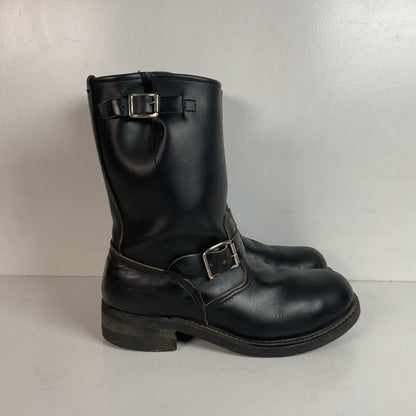 Vintage Heavy Duty Engineer Boots 7.5 USA Made Steel Toe Motorcycle