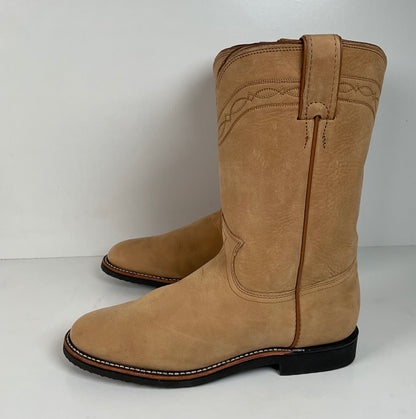 Justin Elk Skin Roper Boots | Tekno Crepe | USA Made | Women’s 7 B