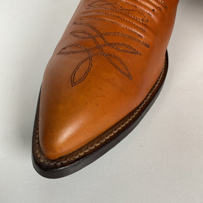 Vintage Justin Calfskin Cowboy Boots | Butterscotch | USA Made | Men’s 10.5 D