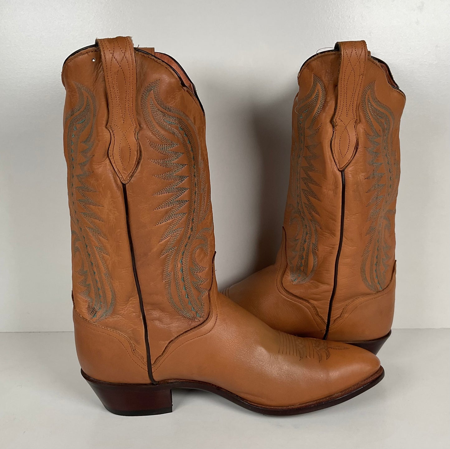 Vintage J. Chisholm Buckskin Cowboy Boots | USA Made | Men’s 13 D