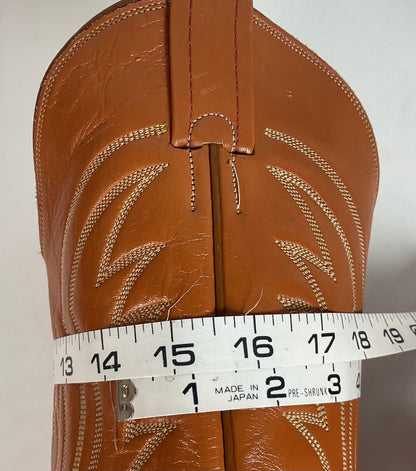 Vintage Nocona 17” Cowgirl Boots 7.5 C USA Made Old White Label