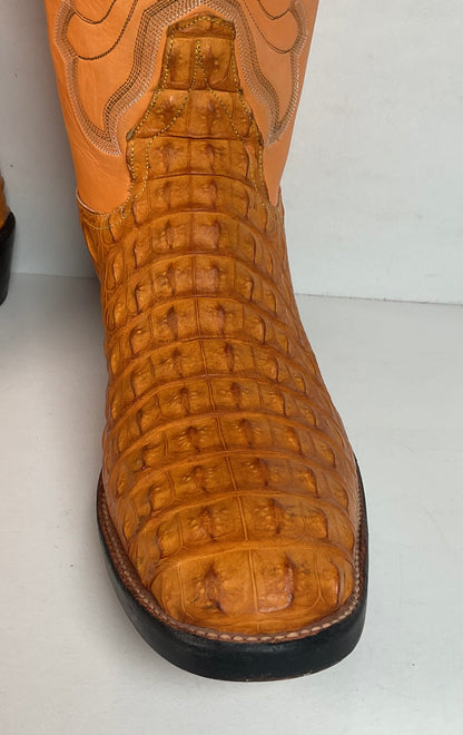 Rios Of Mercedes Hornback Caiman Cowboy Boots 10 C  Butterscotch Exotic