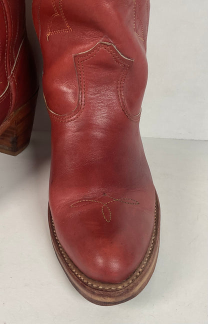 Vintage Double H Cowgirl Boots | Rainbow Stitched | USA Made | Women’s 7 M