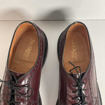 Nettleton Vintage Nettleton Cordovan Longwing Derby Shoes 10 C USA Made