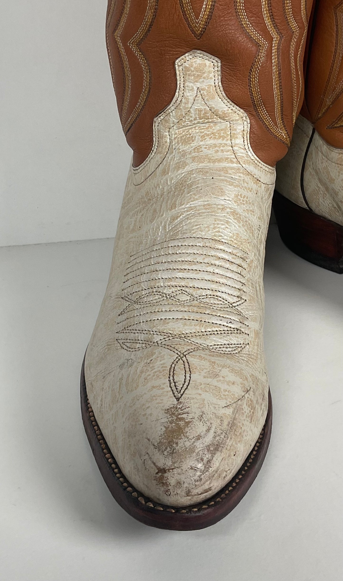 Vintage J. Chisholm Antelope Cowboy Boots | Exotic | USA Made | Men’s 9.5 D