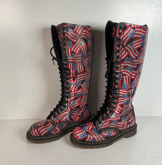 Vintage Dr. Marten 20-Eyelet American Flag Boots UK 6 | US Women’s 8
